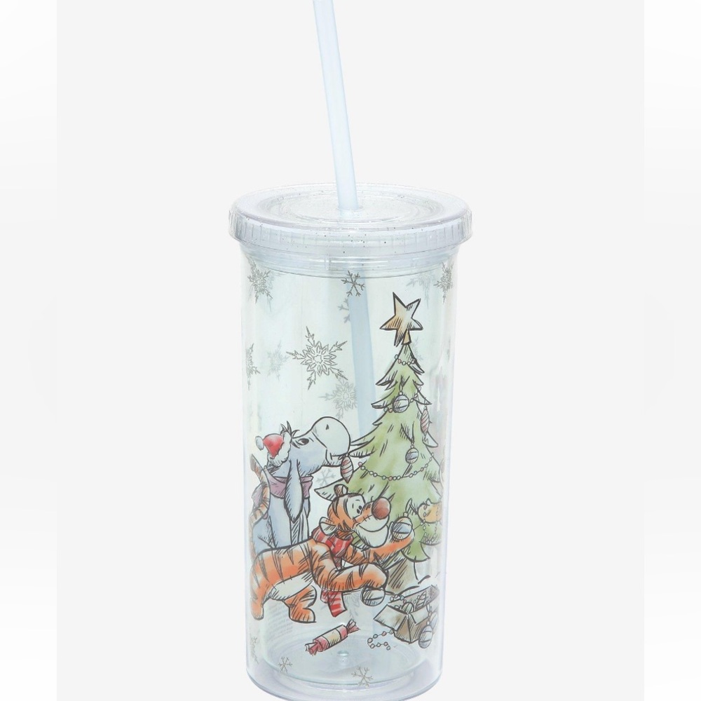 Disney Winnie The Pooh‎ Snowy Glitter Christmas Tumbler Hot Topic